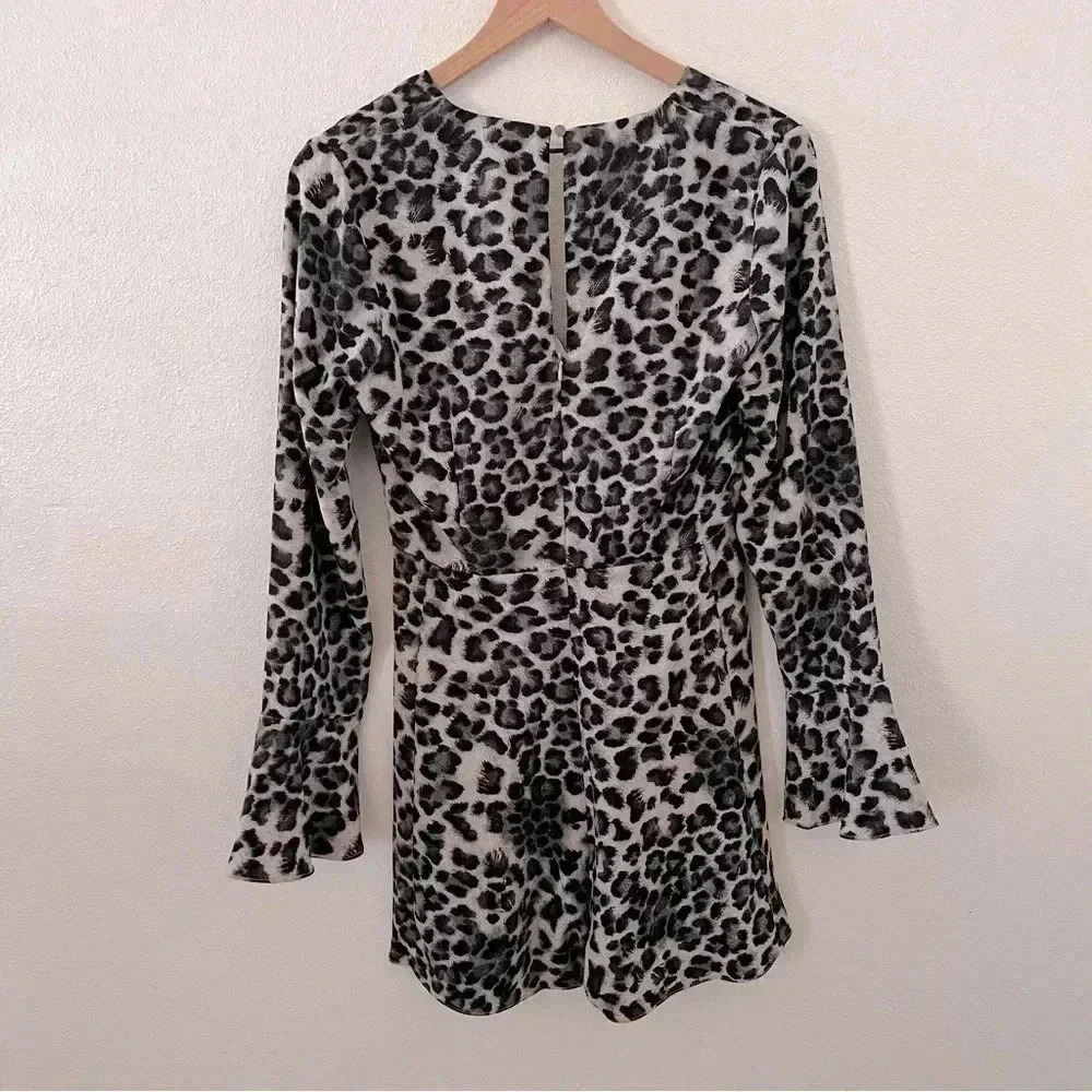 Easel Leopard Print Romper - image 2